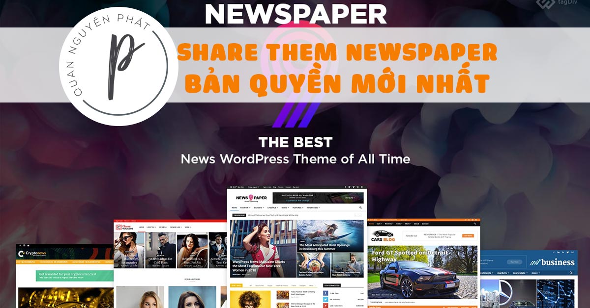 Share theme WordPress Newspaper mới nhất kèm hướng dẫn kích hoạt
