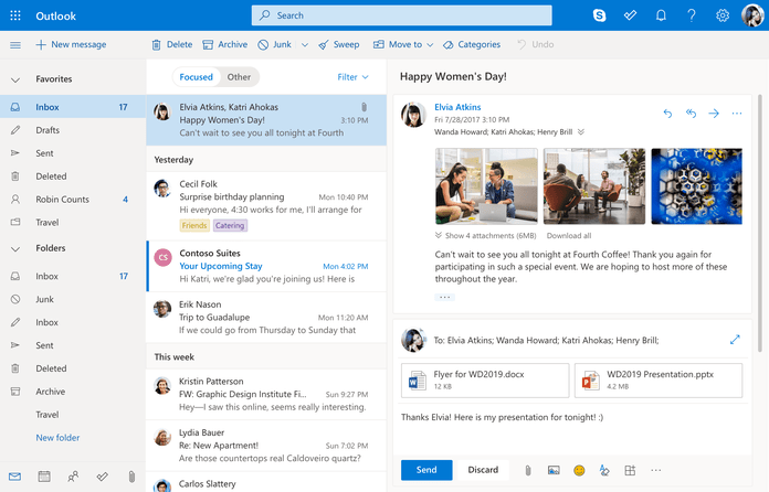 Microsoft Outlook hỗ trợ gửi mail ẩn danh Microsoft Outlook interface