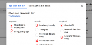 mục tiêu chiến dịch quảng cáo trên facebook marketplace
